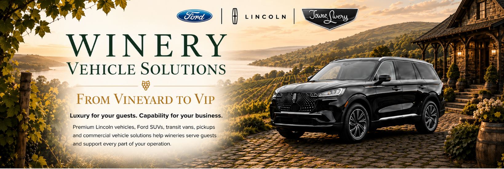 Towne Livery winery vehicle solutions for vineyards and wineries
